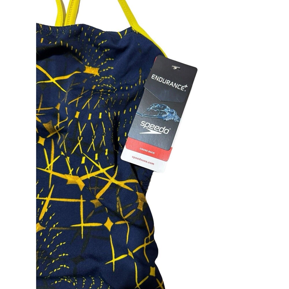 Speedo Endurance Racing Cut Navy/Gold Galactic Size 30 NWT - Picture 4 of 14